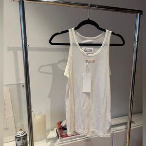 NEW Maison Martin Margiela Ivory Tank Top